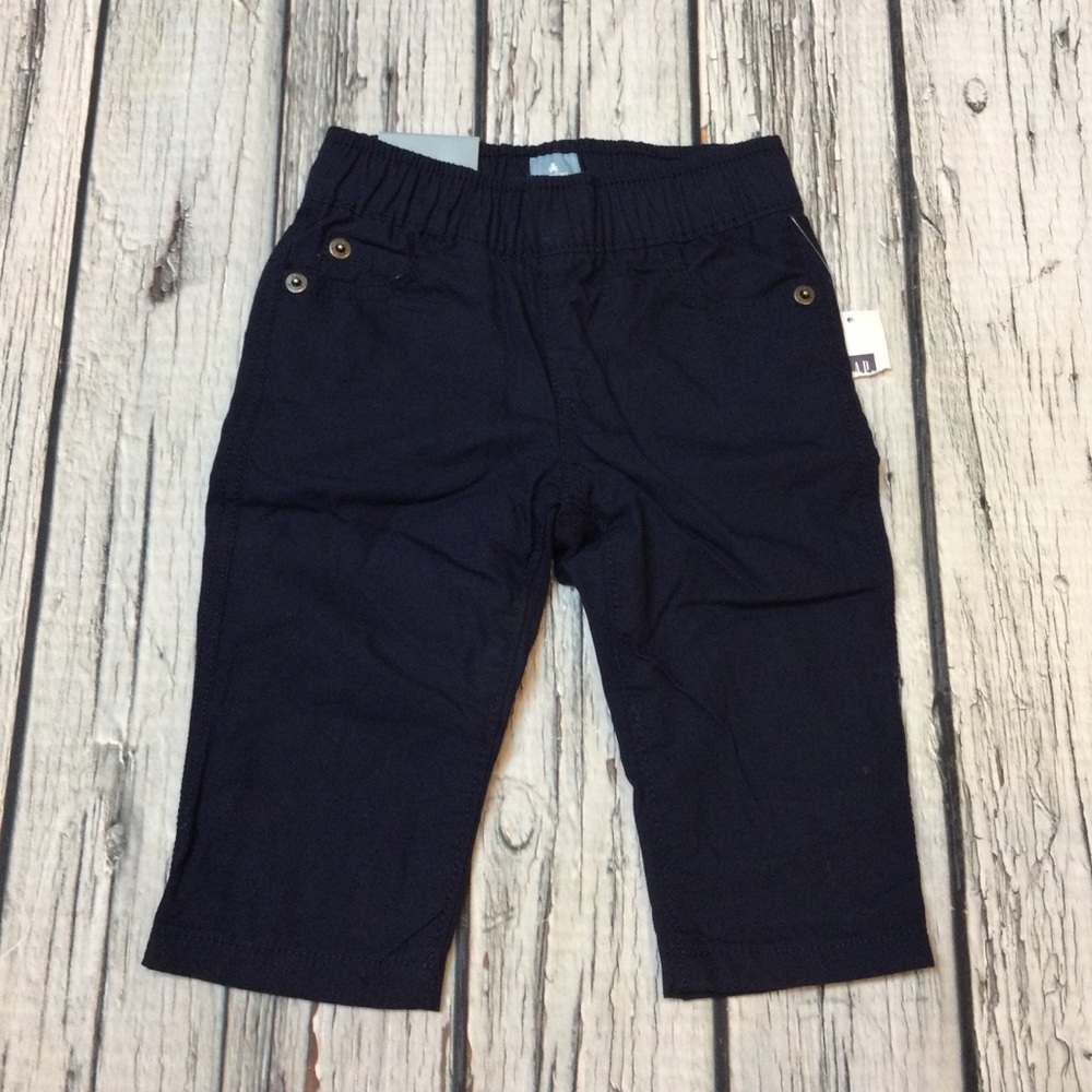 Baby Gap Boys 6-12 M Shirt & Navy Blue Lined Pants - Picture 3 of 6